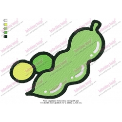 Peas Vegetable Embroidery Design 05